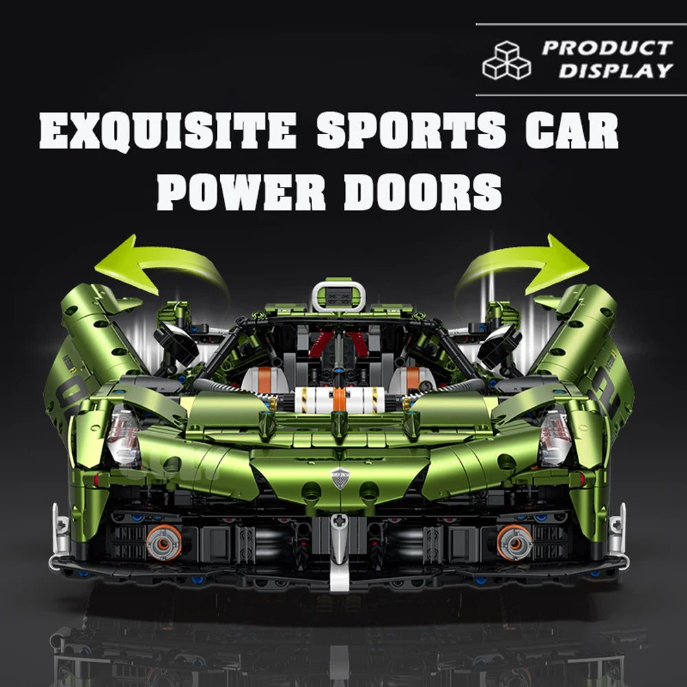 Keni Saige™ 1:8 Scale Supercar Building Blocks Model