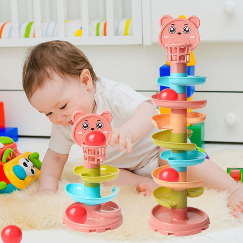 Mini Rolling Ball Tower Track Toy