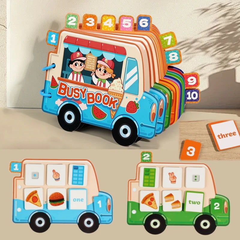Reusable Math Sticker Quiet Book