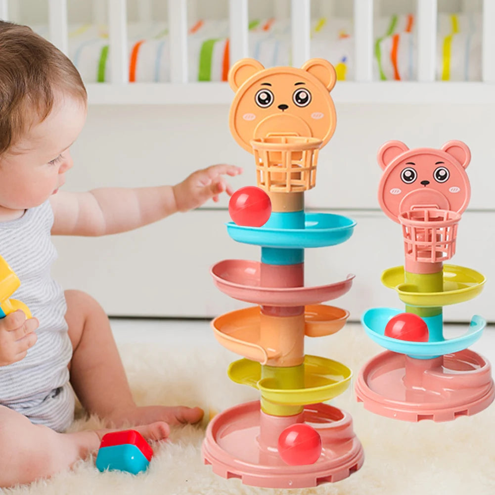Mini Rolling Ball Tower Track Toy