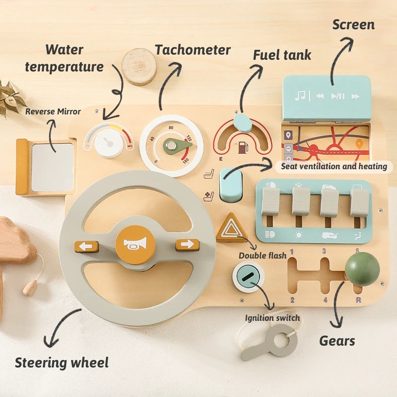 Wooden Montessori Steering Wheel