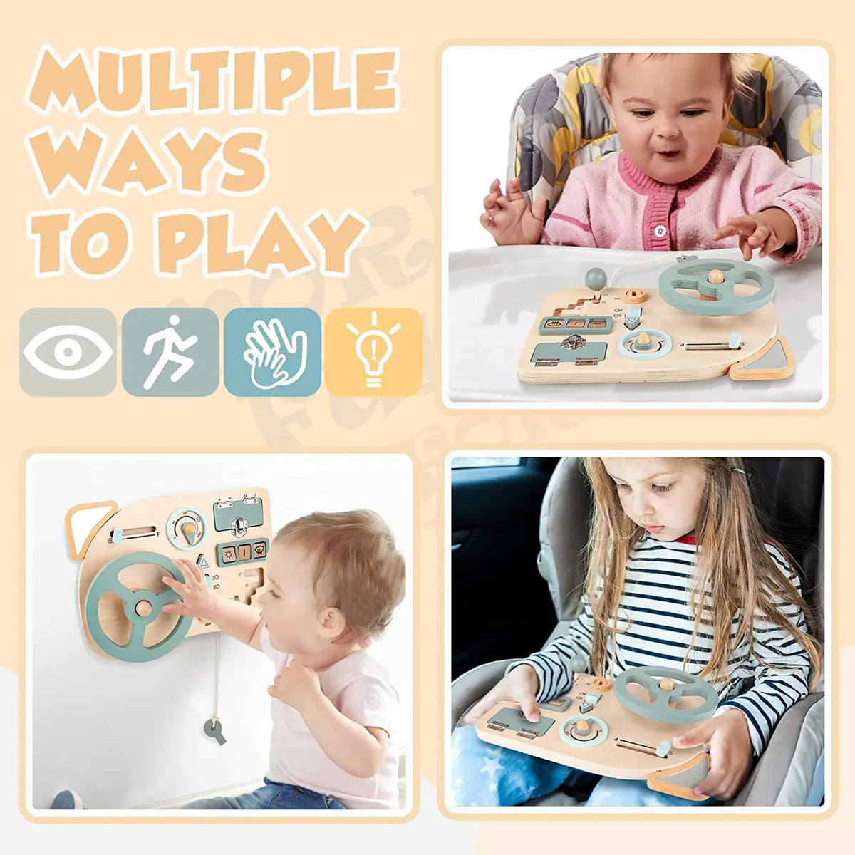 Wooden Montessori Busy Board