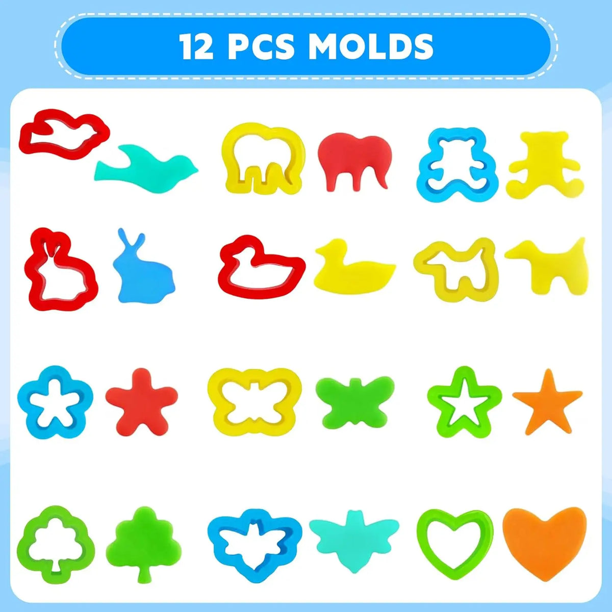 Play Dough Tool Kit with Animal and Shell Molds