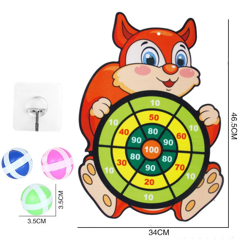 Kids Dart Board Set – Soft Sticky Ball Target Game