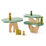 Montessori Sensory Wooden Forest Blocks & Animal Threading Toys