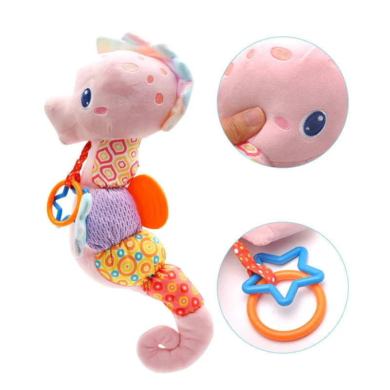 Musical Seahorse Baby Plush with Rattle and Crinkle