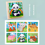 Montessori 6-in-1 Wooden Cube Puzzle Blocks