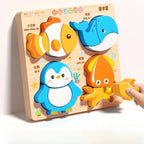 Wooden 3D Puzzle Sets (Animals, Vehicles & More)