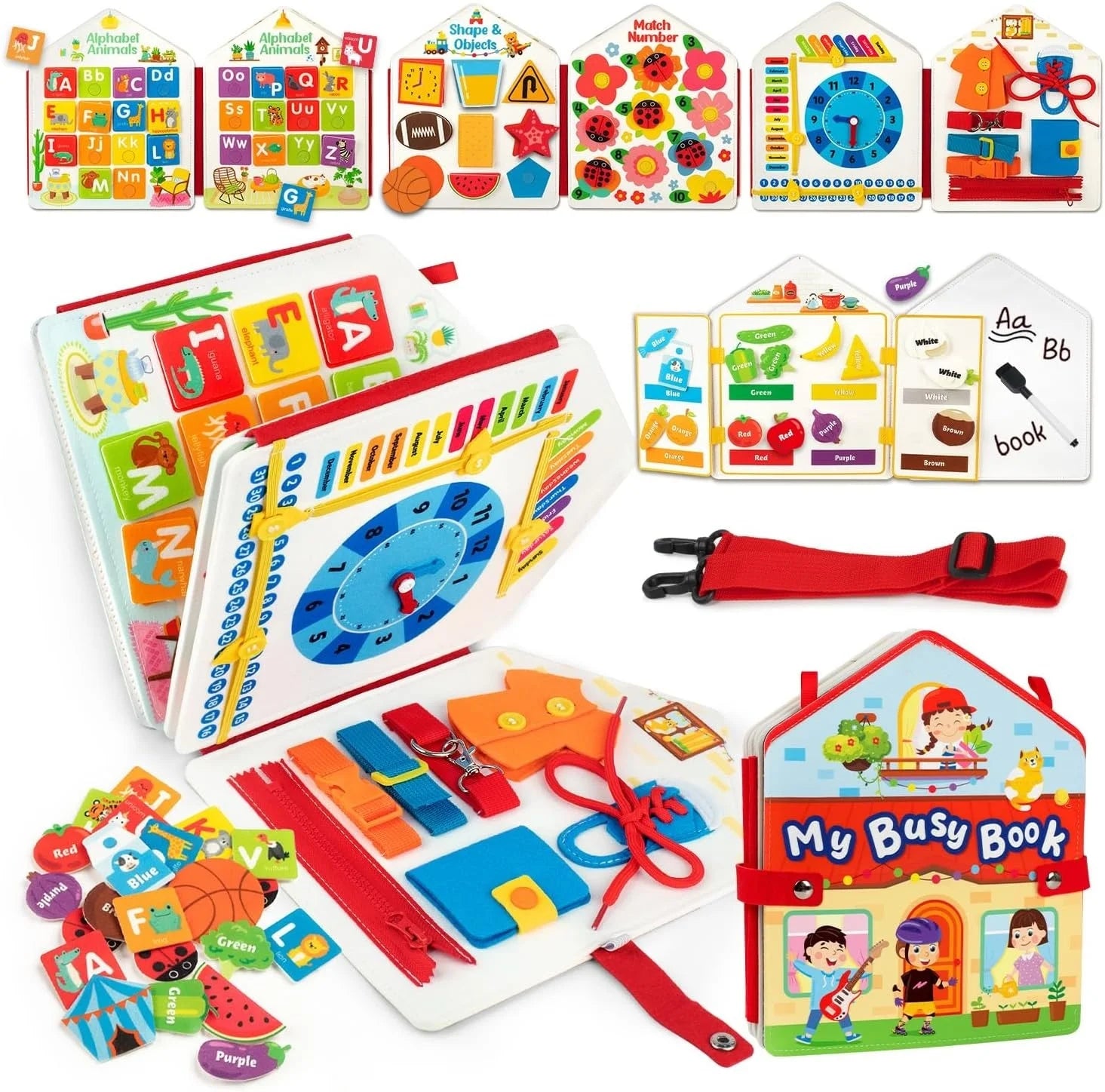 Montessori Busy Book Sensory Activity Binder