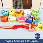 Wooden Threading Beads Lacing Toy