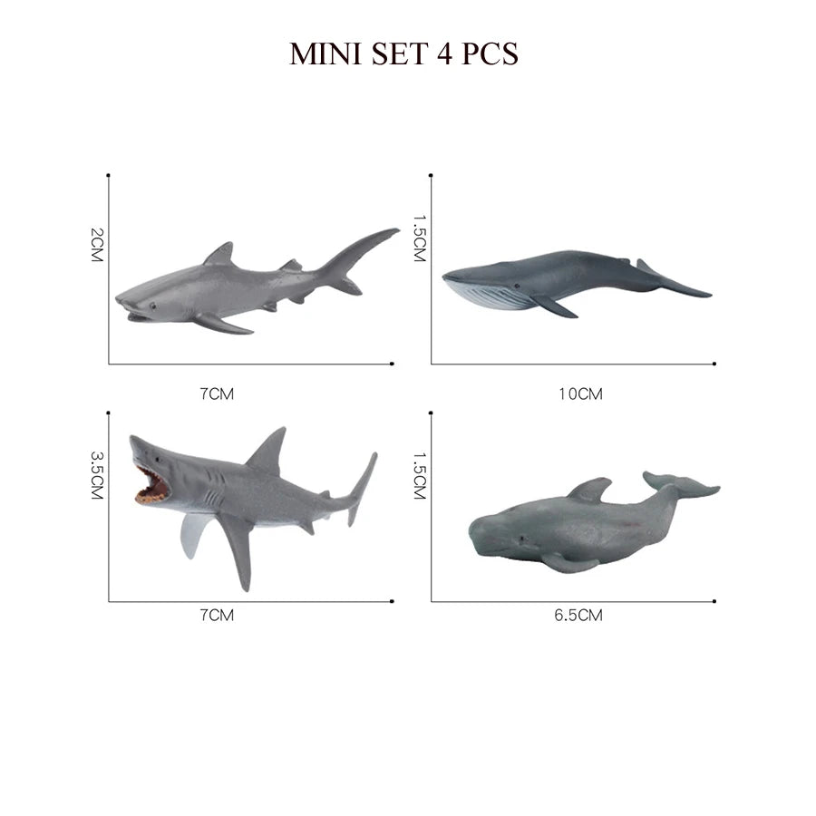Realistic Ocean Animal Figurines Set