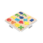 Wooden Alphabet & Number Puzzle Board