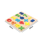 Wooden Alphabet & Number Puzzle Board
