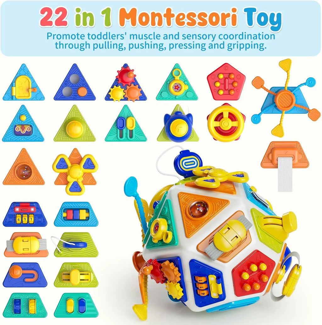 22-in-1 Montessori Busy Activity Cube