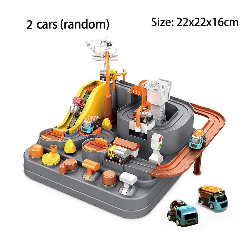 Track Car Parking Playset