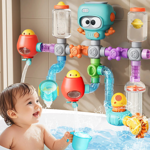 Octopus Water Pipe Bath Toy Set