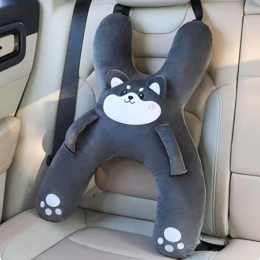SnuggleSafari™ Kids Travel Pillow (Animal Plush Neck Support)