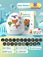 DinoGlow™ Projection Night Light-Rotating Star Projector with Music & Films