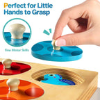 Montessori Wooden Dinosaur Egg Peg Jigsaw Puzzle