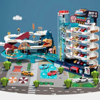 Dinosaur Parking Garage Rail Car Set