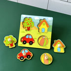 Wooden Peg Puzzle Boards (8 Themes)