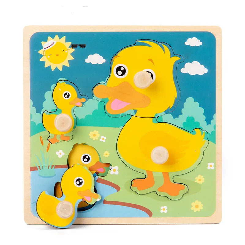 Montessori Wooden Puzzle Board for Toddlers