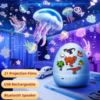 DinoGlow™ Projection Night Light-Rotating Star Projector with Music & Films