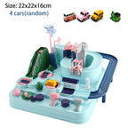 Track Car Parking Playset