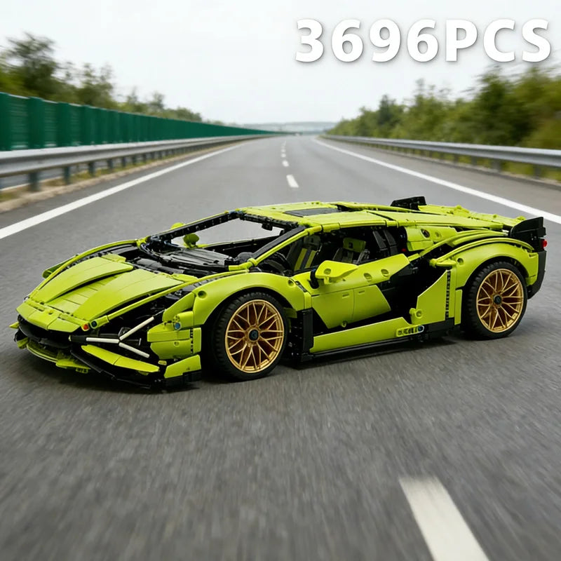 Technical SuperCar Assembly Building Set