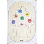 Montessori Children's Sensory Tray Table Wooden Tile