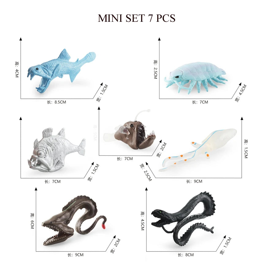 Realistic Ocean Animal Figurines Set
