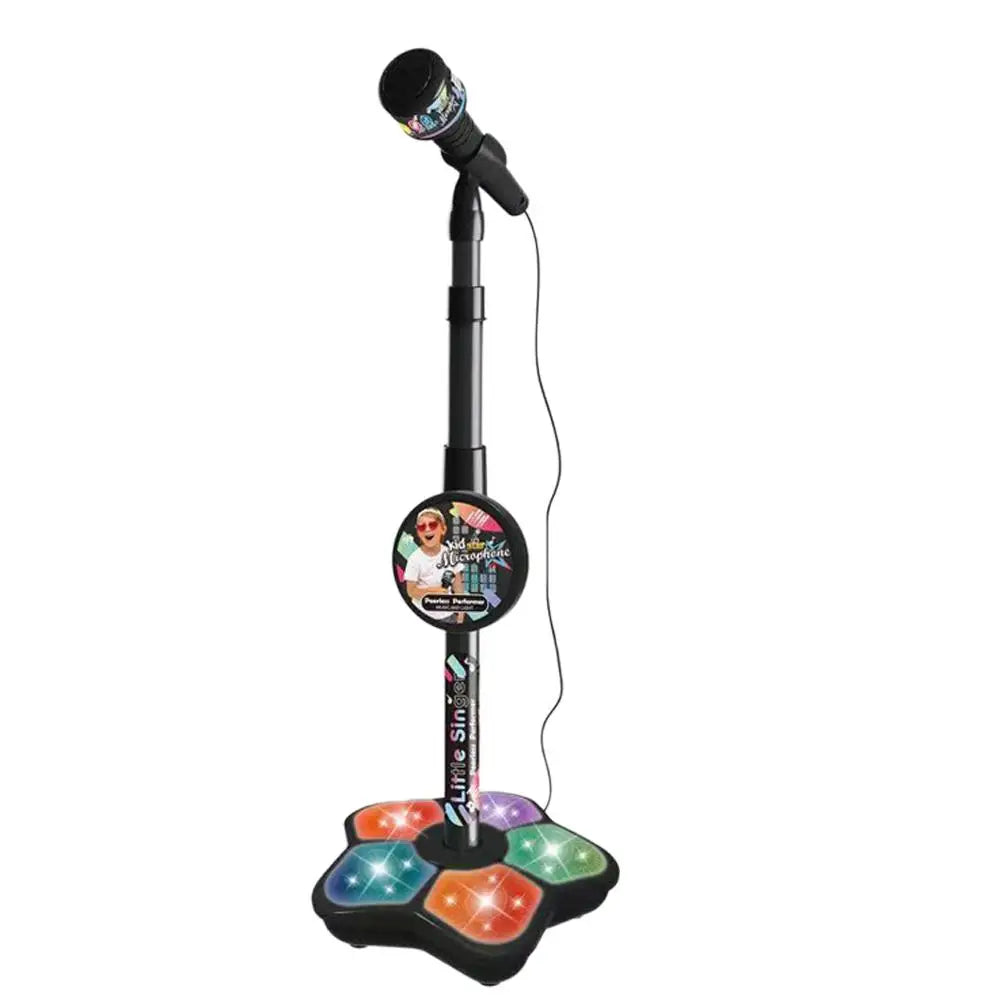 Kids Karaoke Microphone Stand with LED Lights