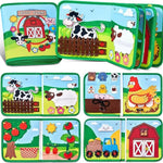 Toddlers Montessori Farm Animal Busy Cloth Book