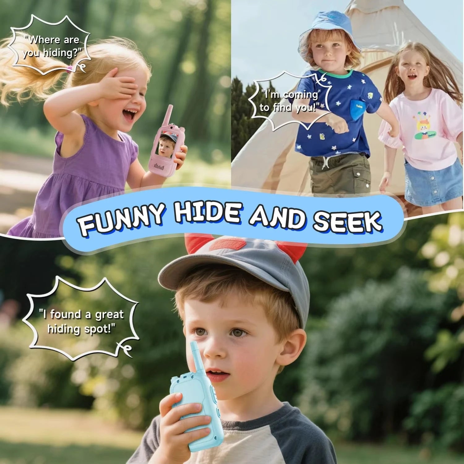 TalkPlay™ Video Walkie Talkies – Kids Rechargeable Video Intercom Set