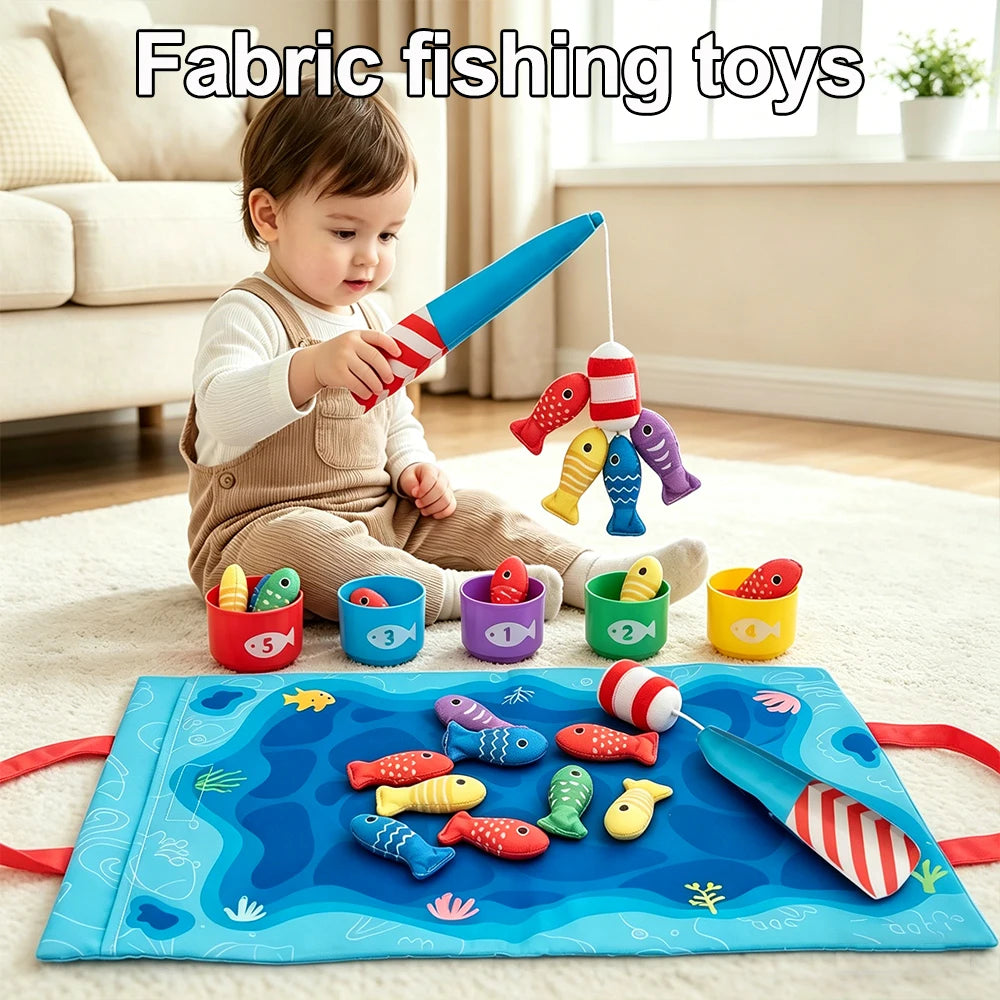 Montessori Cloth Fishing Game with Sea Animals