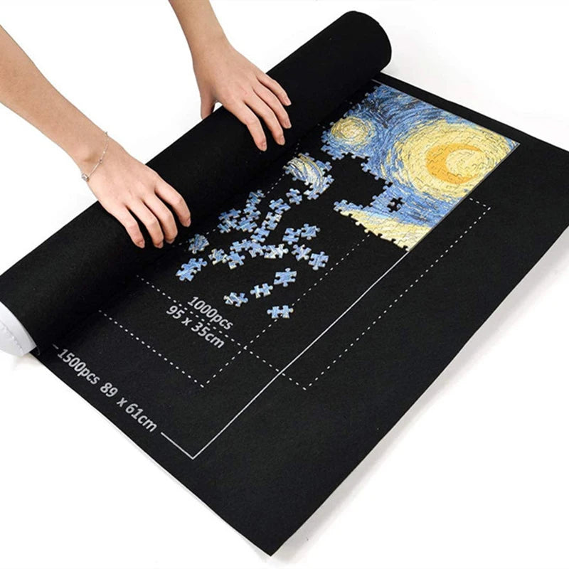 PuzzleRoll™ Storage Mat – Roll-Up Puzzle Saver for 1000–3000 Piece Puzzles