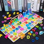 Wooden Busy Board with Fishing Game