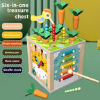 Montessori Wooden Multifunctional Activity Cube