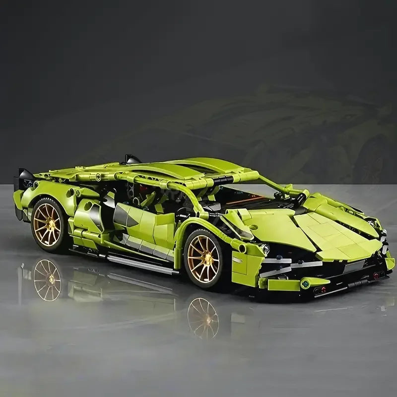 Green Sports Car Building Set (1690 Pieces)
