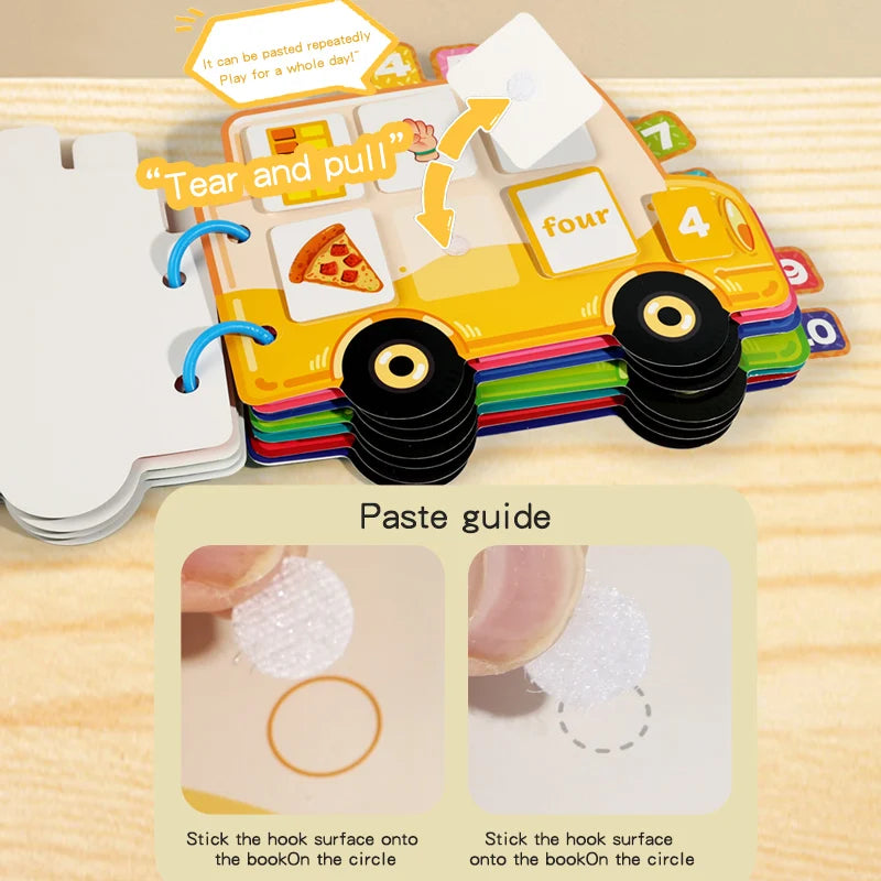Reusable Math Sticker Quiet Book