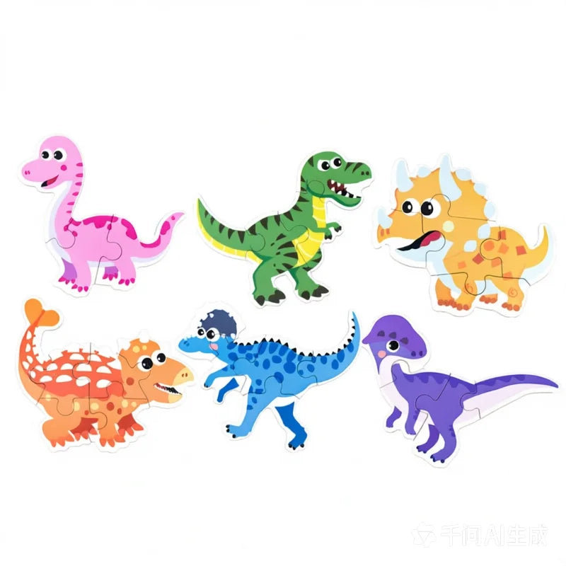 Wooden Animal and Vehicle Jigsaw Puzzle Set