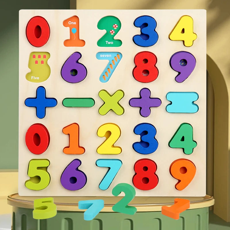 Wooden Alphanumeric Cognitive Puzzle Board