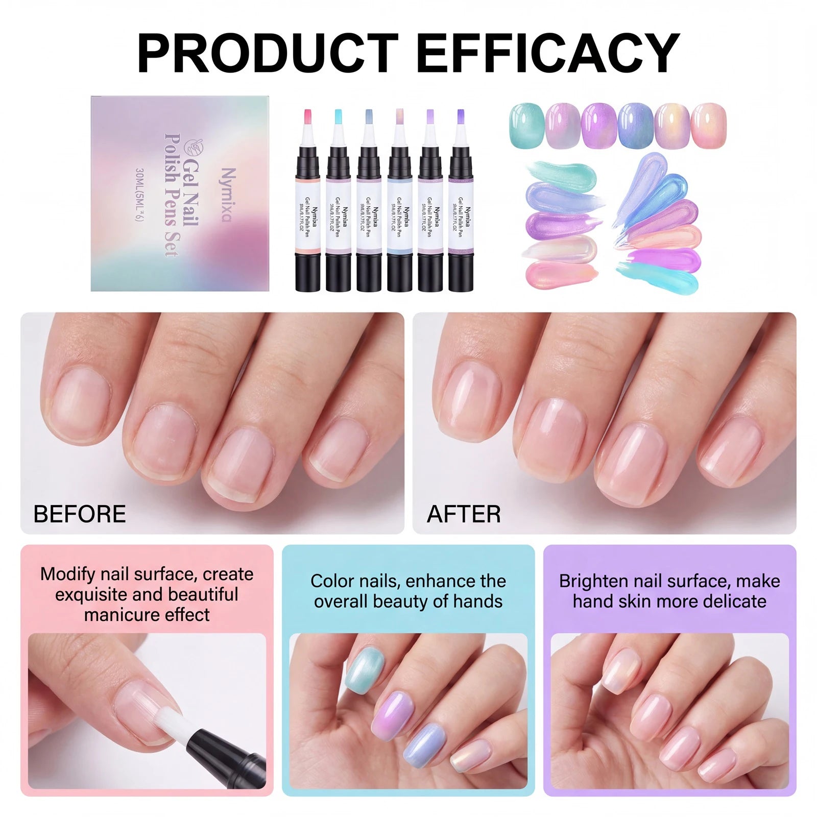 GlamGel™ 3-in-1 Gel Nail Pen Set