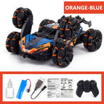 Morphing Six-Wheeled Remote Control Stunt, Light Spray Car – Alloy Off-Road RC Racing Car