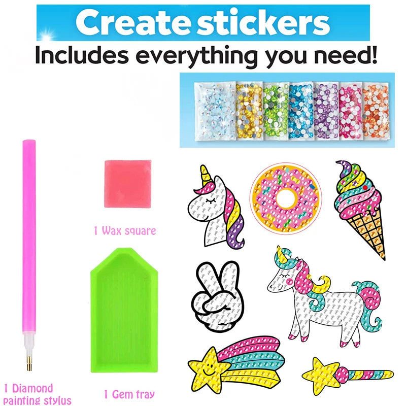 Stick & Paint Magic Gem Sticker Art Kit