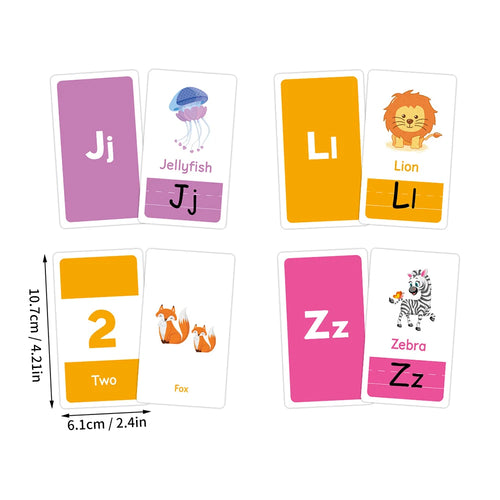 ABC and Numbers Flashcards for Preschoolers (58 Cards)