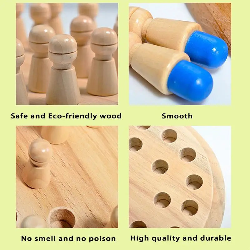 Wooden Montessori Memory Chess