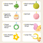 Crab and Chick Pull-String Stroller Toy
