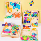 Wooden 3D Shape Puzzle with Drawing Board, photo 4