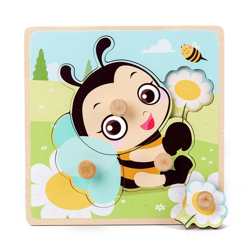 Montessori Wooden Puzzle Board for Toddlers